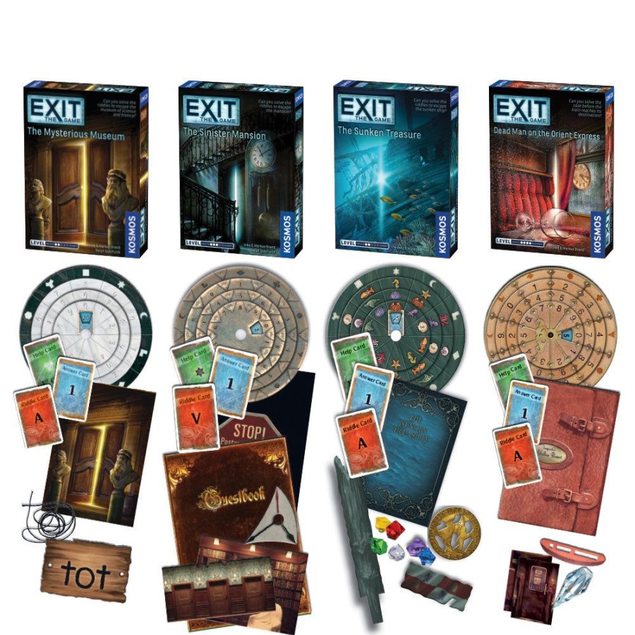 Gift Sets & Bundles Thames & Kosmos | Exit: The Game, Season 3. Four-Pack: Dead Man On The Orient Express, The Sinister Mansion, The Sunken Treasure, And The Mysterious Museum