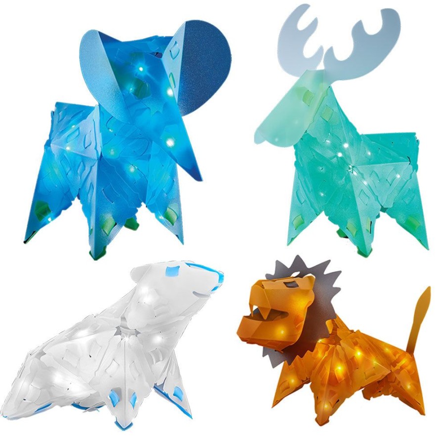 View More Thames & Kosmos | Creatto: 4-Pack Bundle: Magical Moose, Moonlight Elephant, Northern Lights Polar Bear & Luminous Lion