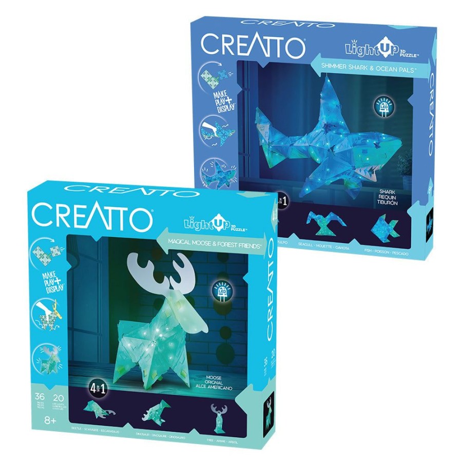 Gift Sets & Bundles Thames & Kosmos | Creatto Bundle: Shimmer Shark & Ocean Pals And Magical Moose & Forest Friends