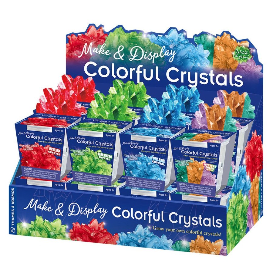 Science Toys & Kits Thames & Kosmos | Make & Display: Colorful Crystals 16-Piece Gift Set - Coming Summer 2024