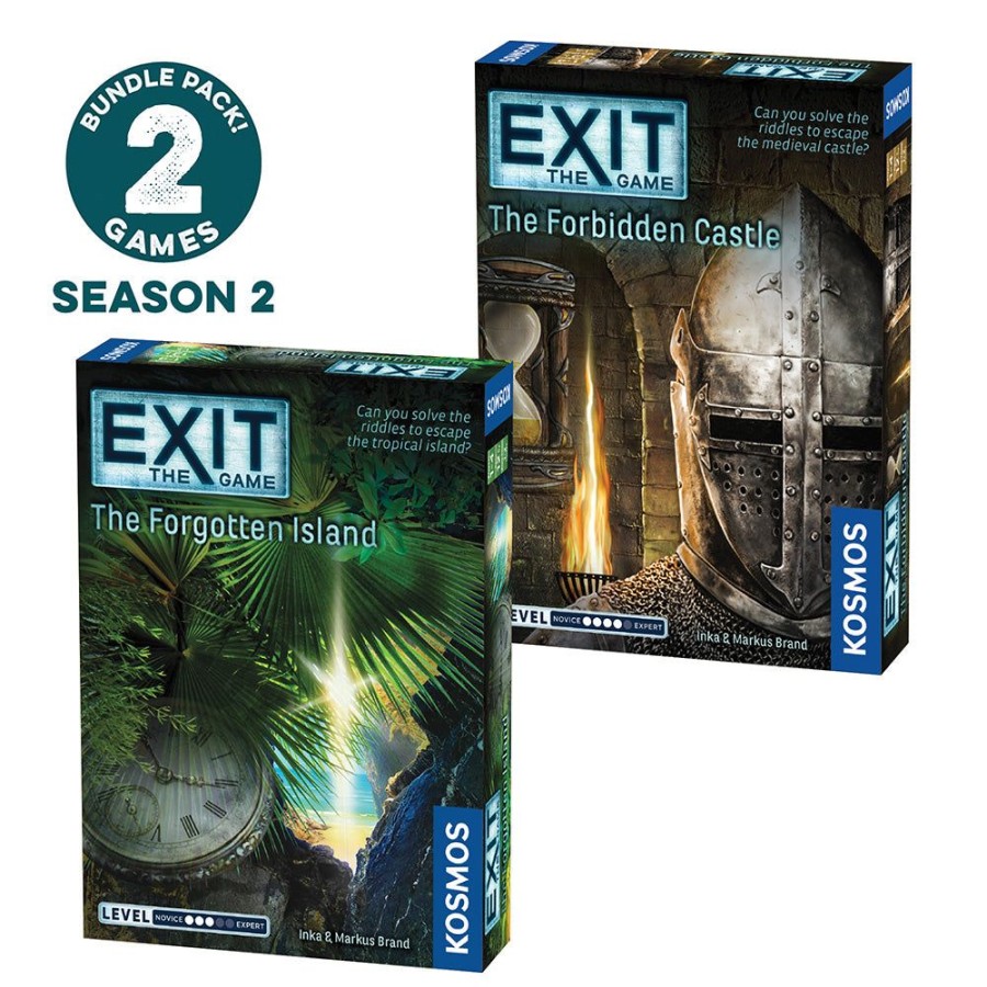 Board Games Thames & Kosmos | Exit: The Game, Season 2. Two-Pack: The Forgotten Island And The Forbidden Castle