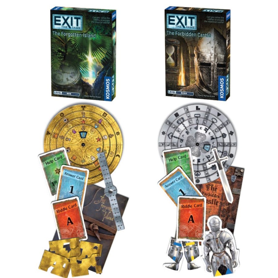 Board Games Thames & Kosmos | Exit: The Game, Season 2. Two-Pack: The Forgotten Island And The Forbidden Castle