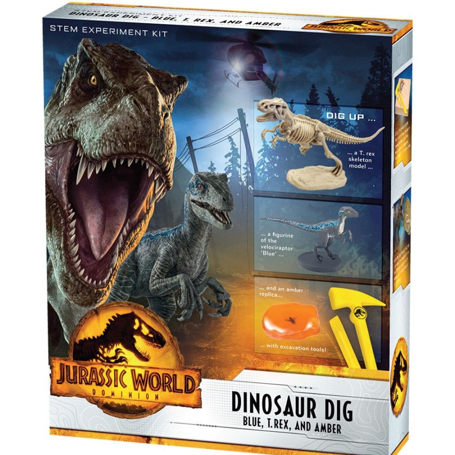 Science Toys & Kits Thames & Kosmos | Jurassic World: Dominion Dinosaur Dig - Blue, T. Rex, And Amber