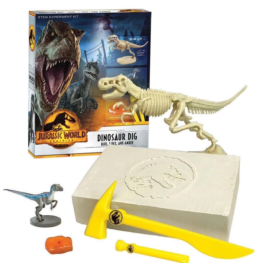 Science Toys & Kits Thames & Kosmos | Jurassic World: Dominion Dinosaur Dig - Blue, T. Rex, And Amber