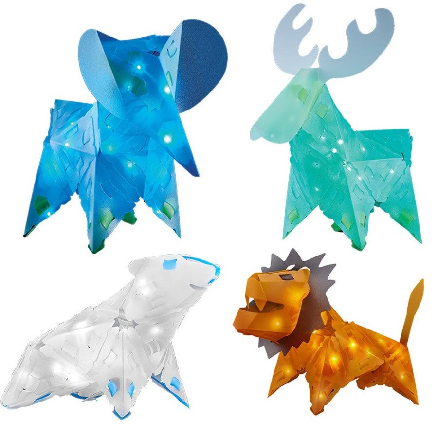 Gift Sets & Bundles Thames & Kosmos | Creatto: 4-Pack Bundle: Magical Moose, Moonlight Elephant, Northern Lights Polar Bear & Luminous Lion