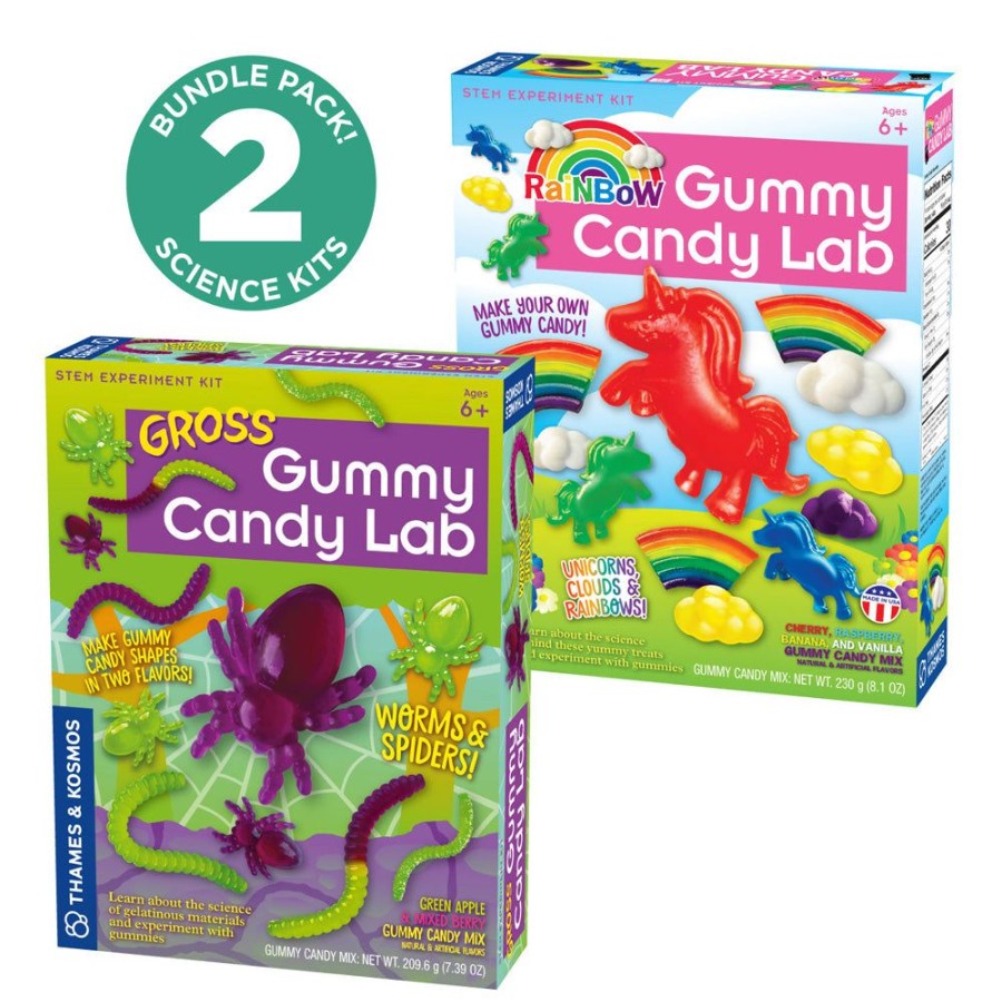 View More Thames & Kosmos | Gummy Candy Experiment Kits 2-Pack . Rainbow Gummy Candy Lab & Gross Gummy Candy Lab