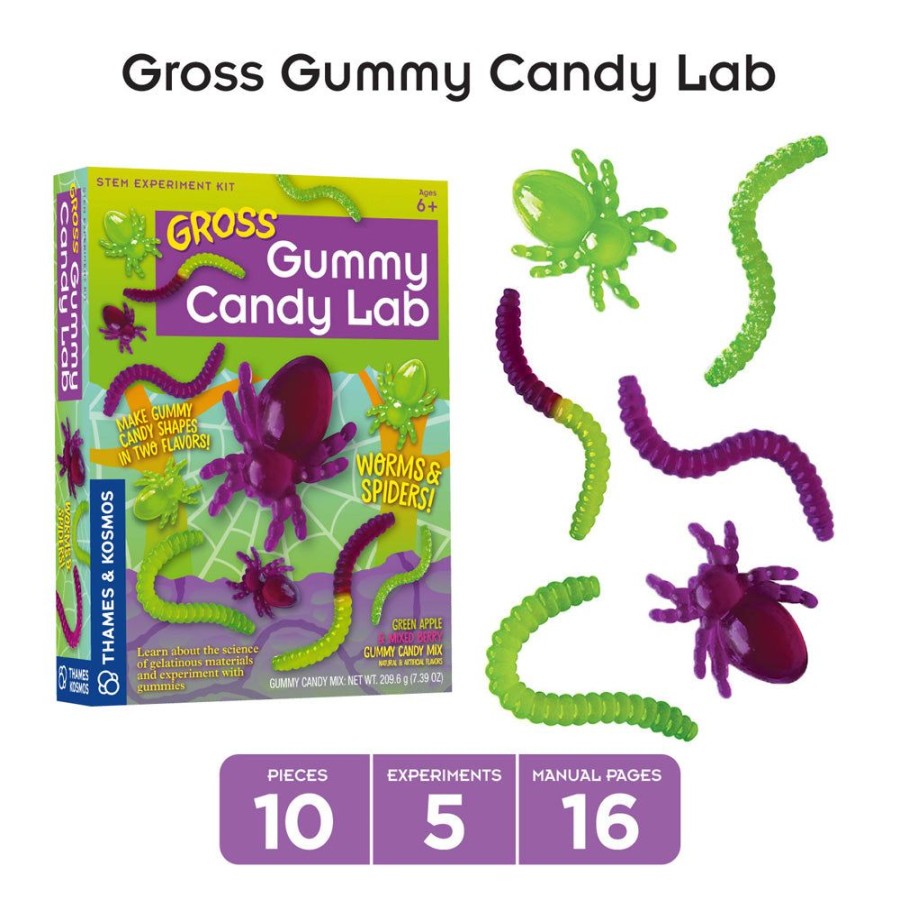 View More Thames & Kosmos | Gummy Candy Experiment Kits 2-Pack . Rainbow Gummy Candy Lab & Gross Gummy Candy Lab