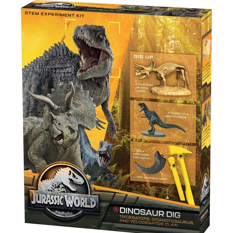 Science Toys & Kits Thames & Kosmos | Jurassic World: Dinosaur Dig - Triceratops, Giganotosaurus, And Velociraptor Claw