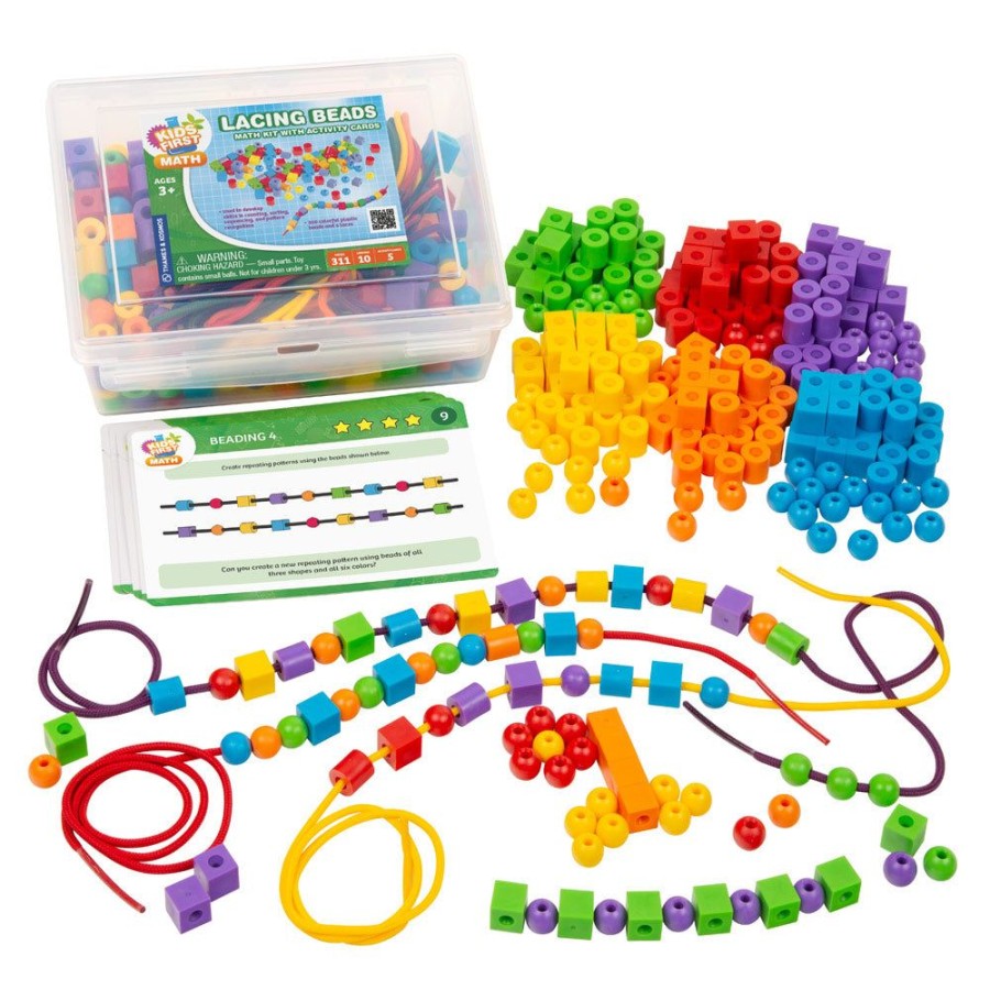 Science Toys & Kits Thames & Kosmos | Kids First Math: Lacing Beads Math Kit With Activity Cards