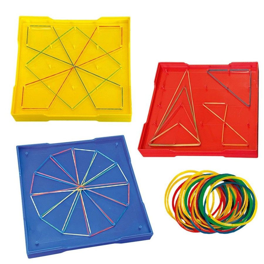 New Arrivals Thames & Kosmos | Kids First Math: Large Double-Sided Geoboard Set