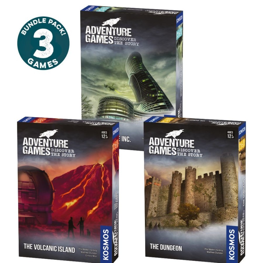 Gift Sets & Bundles Thames & Kosmos | Adventure Games 3-Pack Bundle: The Dungeon, Monochrome Inc. & The Volcanic Island