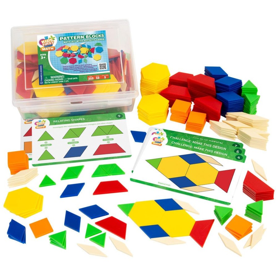 Science Toys & Kits Thames & Kosmos | Kids First Math: Pattern Blocks Math Kit With Activity Cards