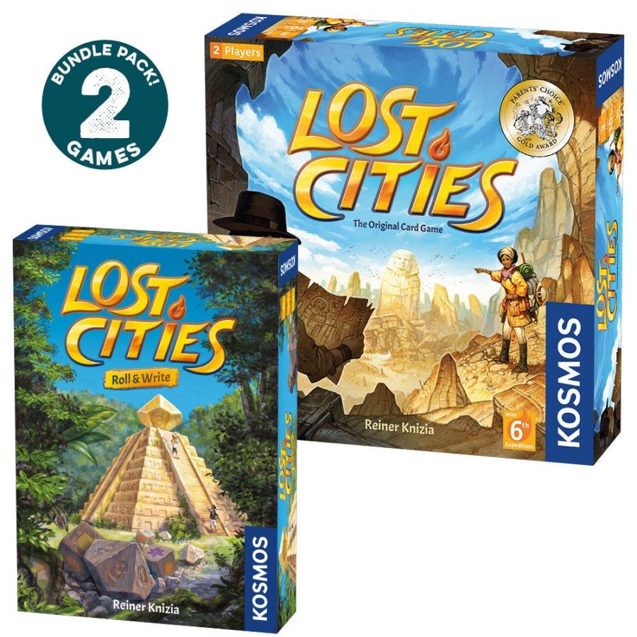 Board Games Thames & Kosmos | Lost Cities 2-Pack | Lost Cities - Card Game - With 6Th Expedition | Lost Cities: Roll & Write