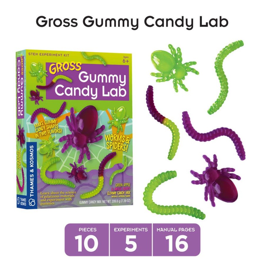 Science Toys & Kits Thames & Kosmos | Gummy Candy Experiment Kits 2-Pack . Rainbow Gummy Candy Lab & Gross Gummy Candy Lab