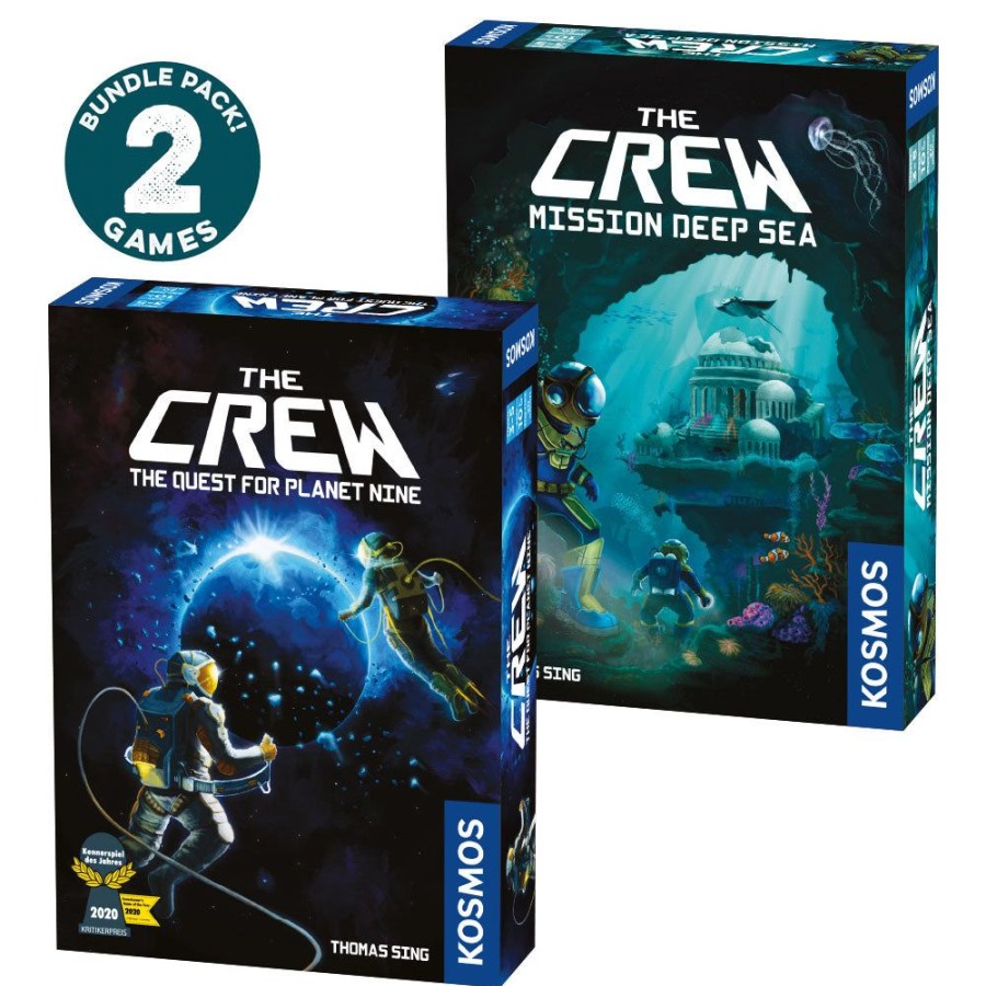 Board Games Thames & Kosmos | The Crew 2-Pack Bundle. The Crew: The Quest For Planet Nine & The Crew: Mission Deep Sea