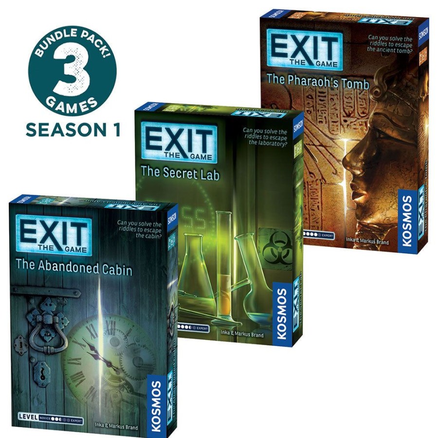 Gift Sets & Bundles Thames & Kosmos | Exit: The Game, Season 1. Three-Pack: The Abandoned Cabin, The Pharaoh'S Tomb, The Secret Lab