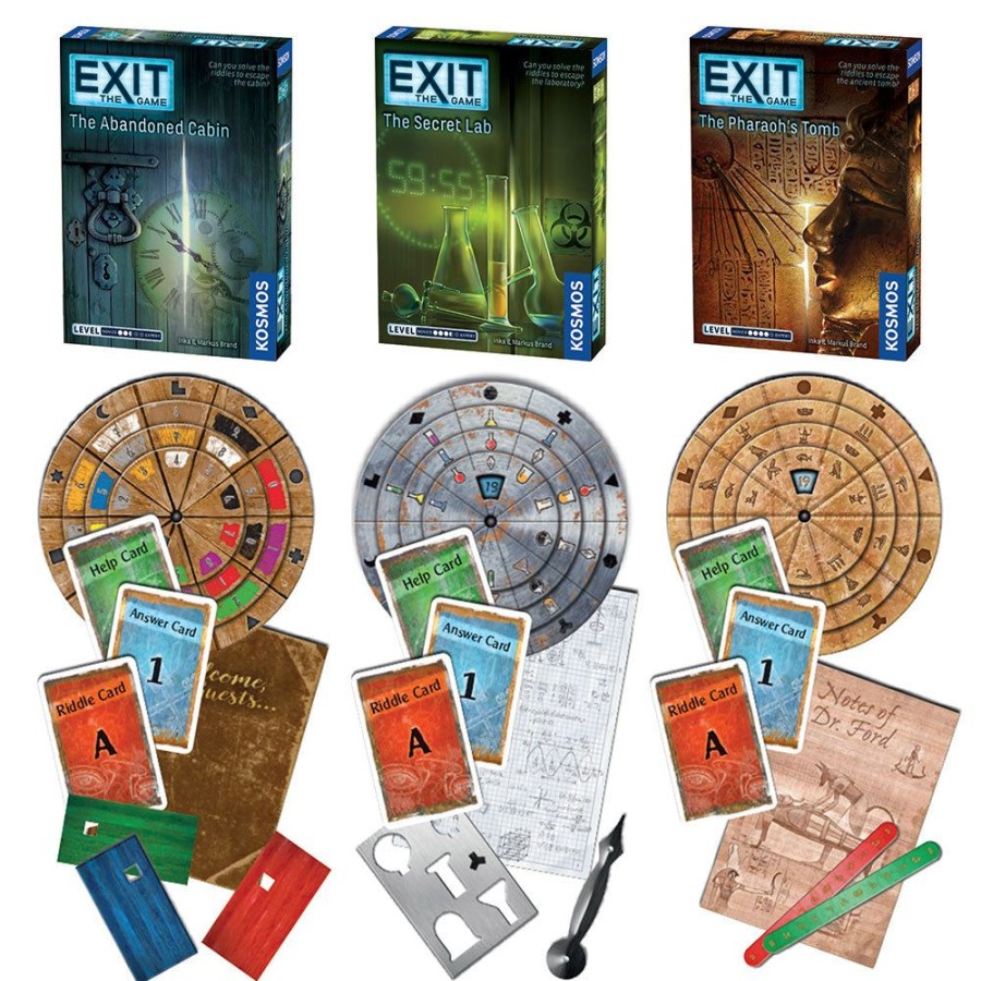 Gift Sets & Bundles Thames & Kosmos | Exit: The Game, Season 1. Three-Pack: The Abandoned Cabin, The Pharaoh'S Tomb, The Secret Lab