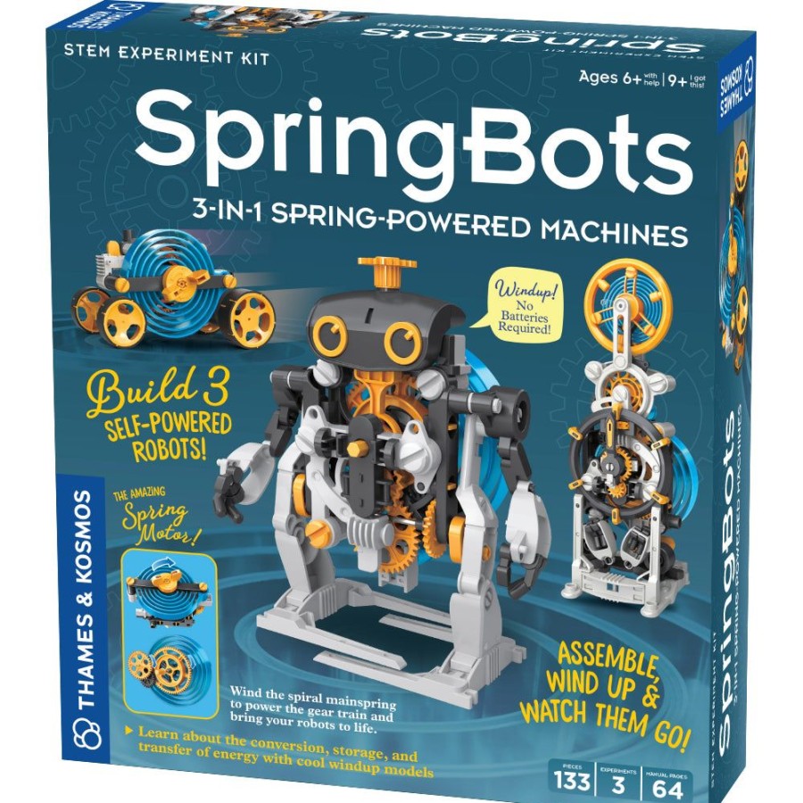 Science Toys & Kits Thames & Kosmos | Springbots: 3-In-1 Spring-Powered Machines