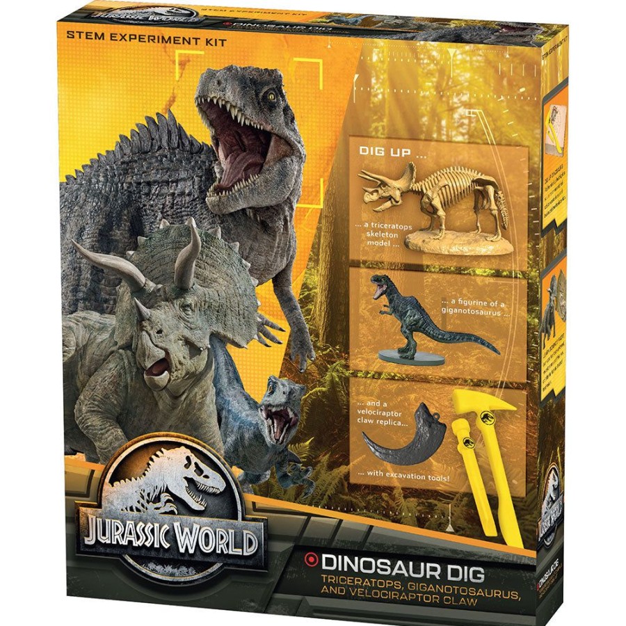 New Arrivals Thames & Kosmos | Jurassic World: Dinosaur Dig - Triceratops, Giganotosaurus, And Velociraptor Claw