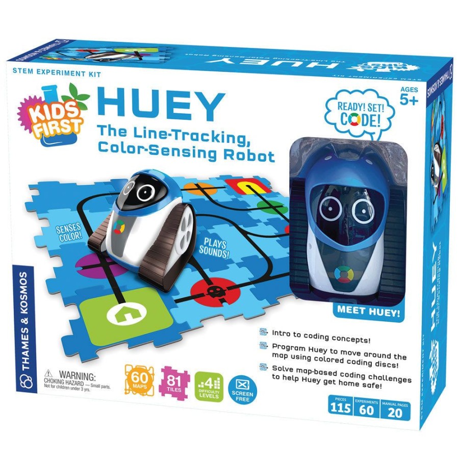 Science Toys & Kits Thames & Kosmos | Kids First Huey: The Line-Tracking, Color-Sensing Robot