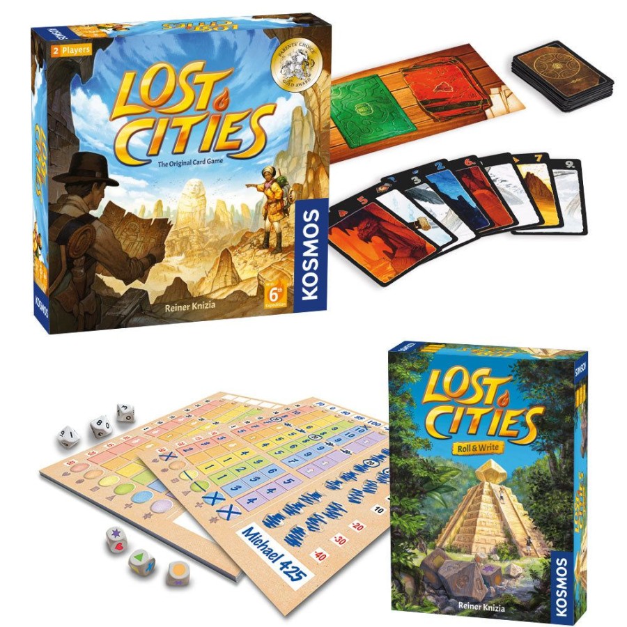 Gift Sets & Bundles Thames & Kosmos | Lost Cities 2-Pack | Lost Cities - Card Game - With 6Th Expedition | Lost Cities: Roll & Write