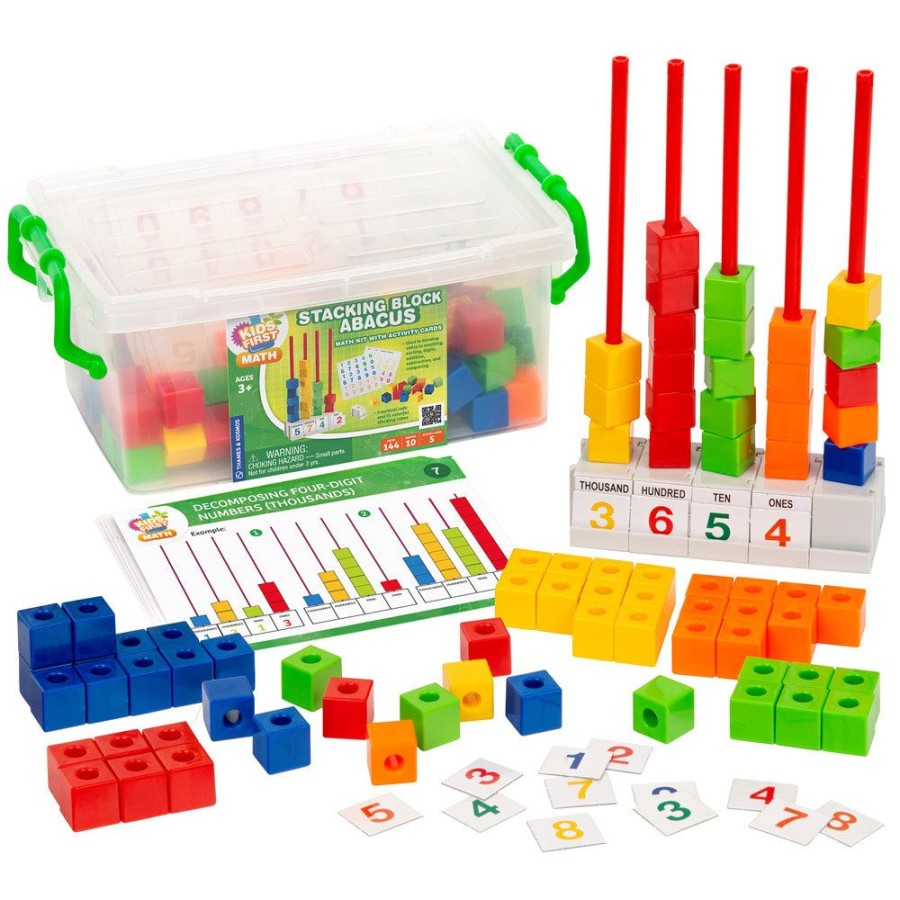 Science Toys & Kits Thames & Kosmos | Kids First Math: Stacking Block Abacus Math Kit With Activity Cards