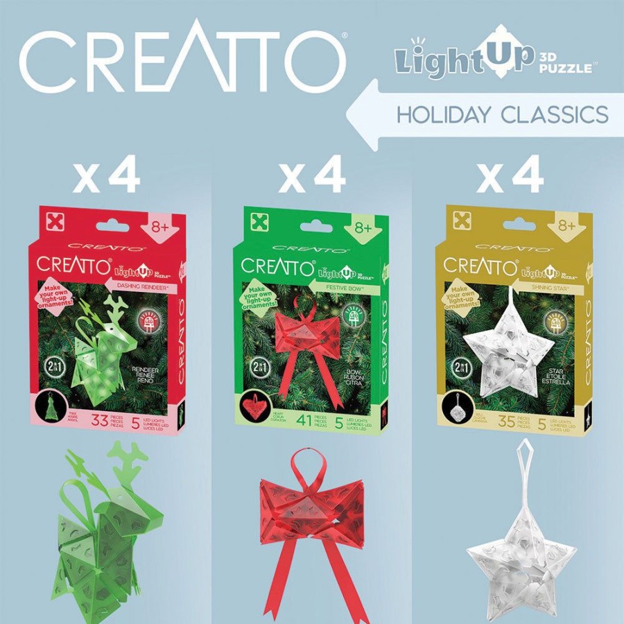 View More Thames & Kosmos | Creatto Holiday Classics - Dashing Reindeer, Shining Star, And Festive Bow In Display (12 Units)