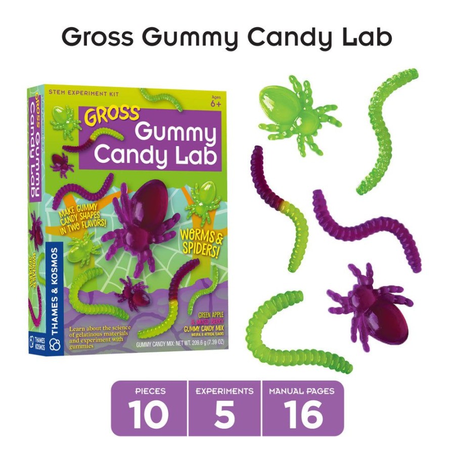 Gift Sets & Bundles Thames & Kosmos | Gummy Candy Experiment Kits 2-Pack . Rainbow Gummy Candy Lab & Gross Gummy Candy Lab