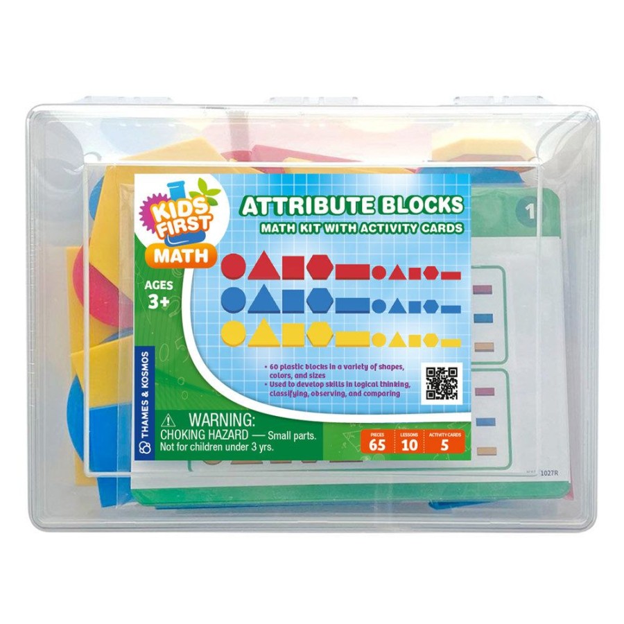 Science Toys & Kits Thames & Kosmos | Kids First Math: Attribute Blocks Math Kit With Activity Cards