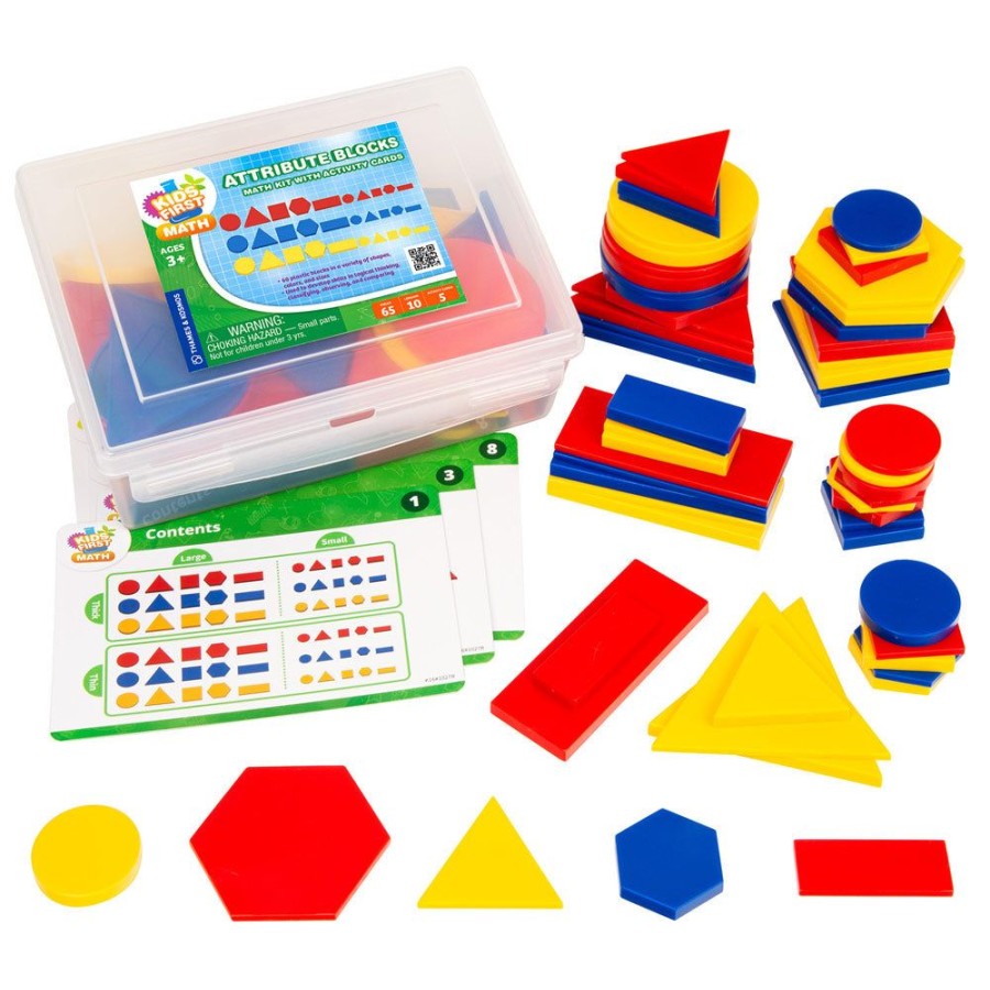 Science Toys & Kits Thames & Kosmos | Kids First Math: Attribute Blocks Math Kit With Activity Cards